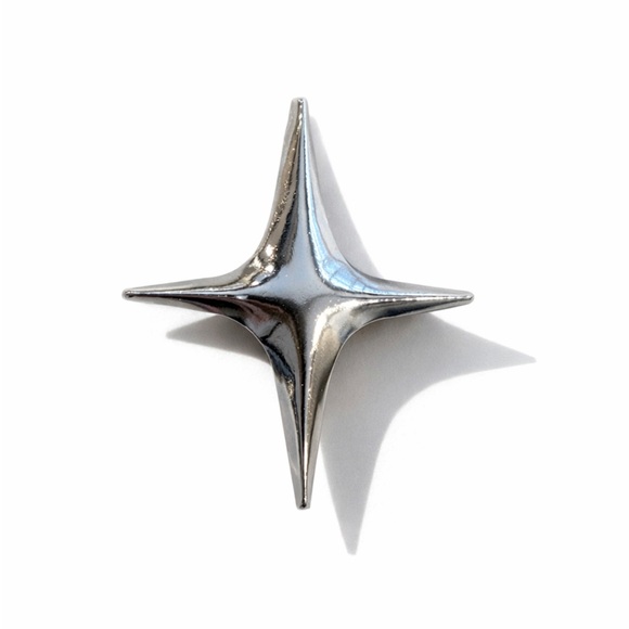 New! Silver North Star Brooch Pin NWOT - Picture 2 of 3